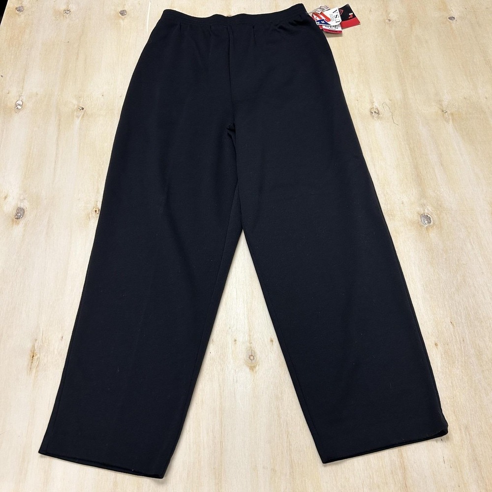 Vintage Cricket Lane Sweatpants Womens M Black Knit Elastic Waist Pull On Lounge